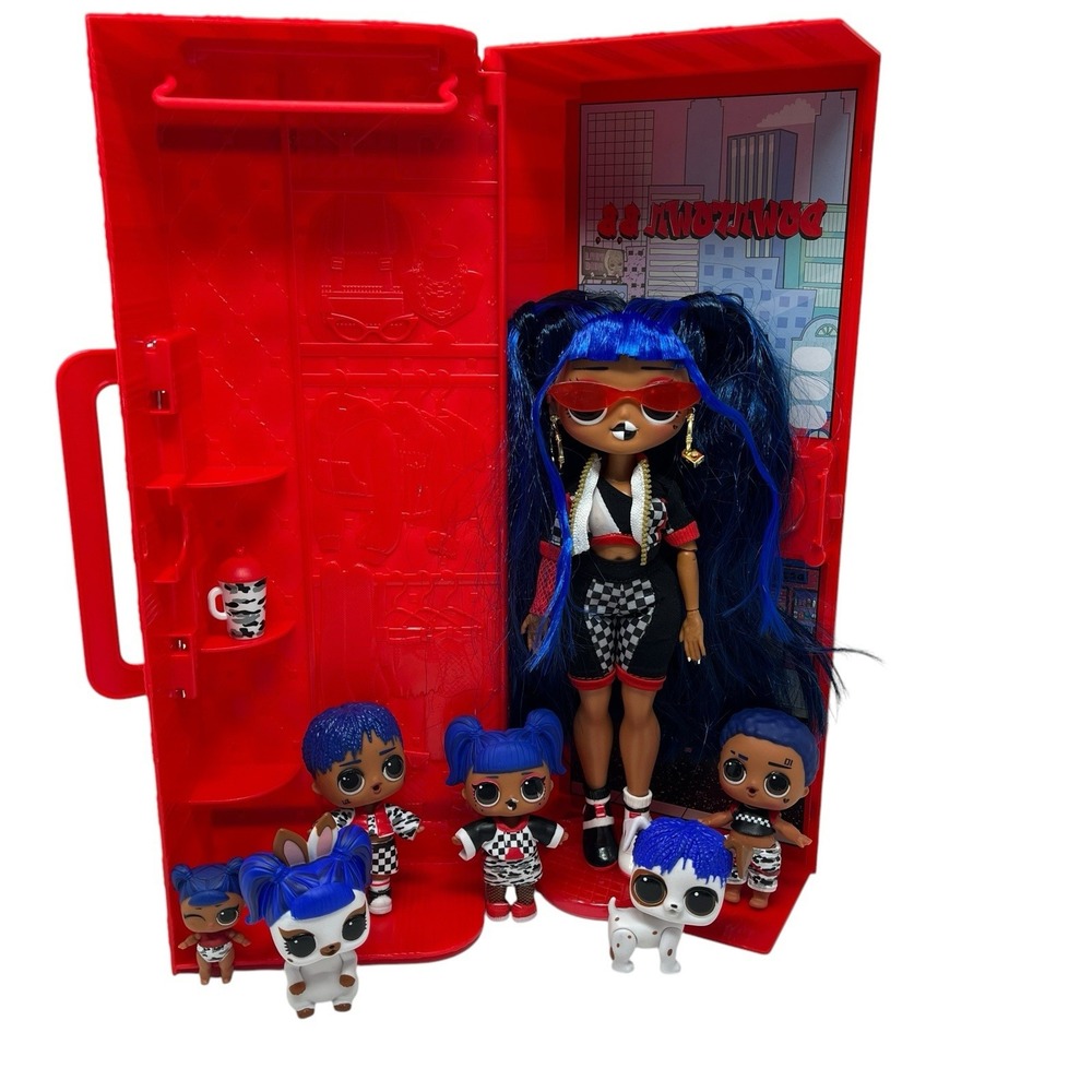 LOL Surprise OMG‎ ❤️ BB Downtown Family Fashion Doll Lot Blue Hair Baby Adult